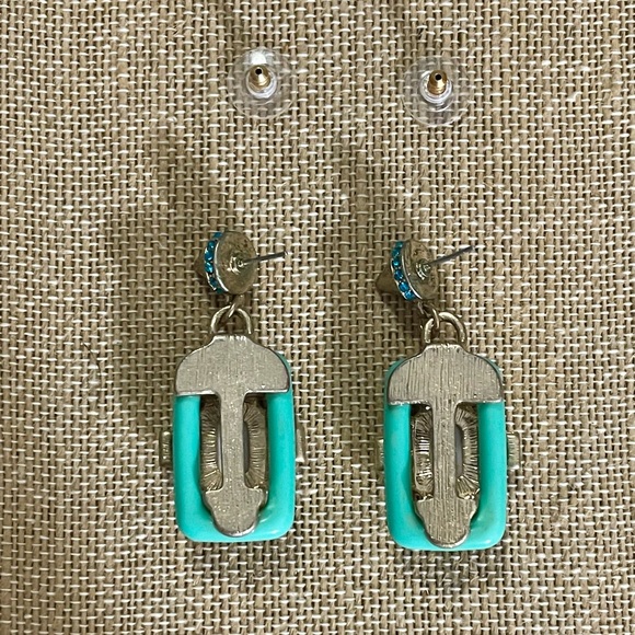 Studded Aztec Statement Piece Earrings - Picture 5 of 6